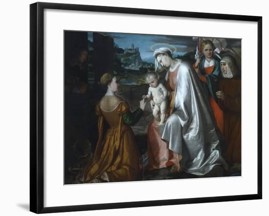 Mystic Marriage of Saint Catherine in the Presence of Saints Ursula-null-Framed Giclee Print