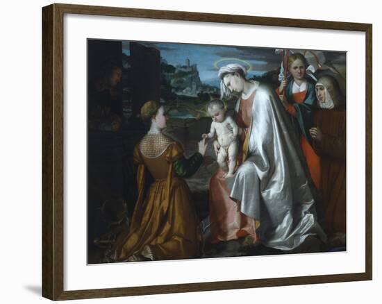 Mystic Marriage of Saint Catherine in the Presence of Saints Ursula-null-Framed Giclee Print