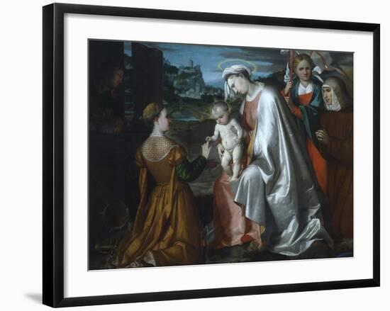 Mystic Marriage of Saint Catherine in the Presence of Saints Ursula-null-Framed Giclee Print