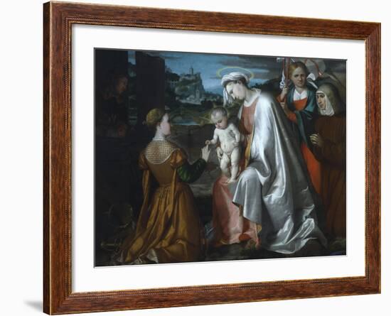 Mystic Marriage of Saint Catherine in the Presence of Saints Ursula-null-Framed Giclee Print