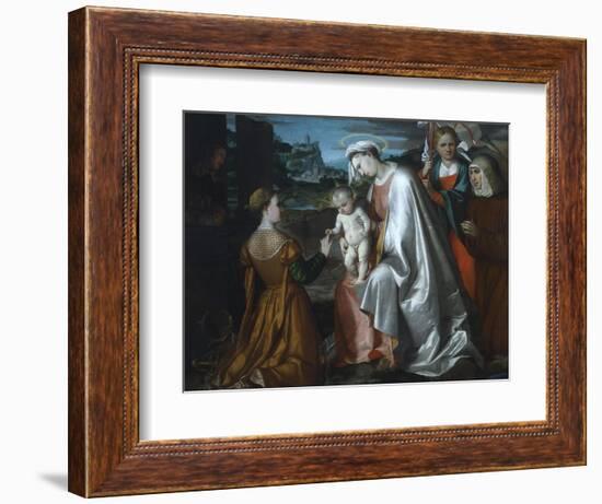 Mystic Marriage of Saint Catherine in the Presence of Saints Ursula-null-Framed Giclee Print