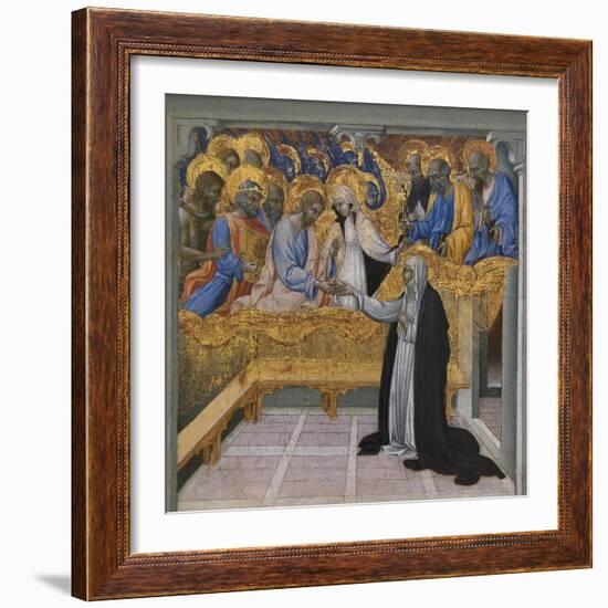 Mystic Marriage of Saint Catherine of Siena-Giovanni di Paolo-Framed Art Print