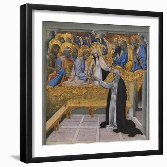 Mystic Marriage of Saint Catherine of Siena-Giovanni di Paolo-Framed Art Print