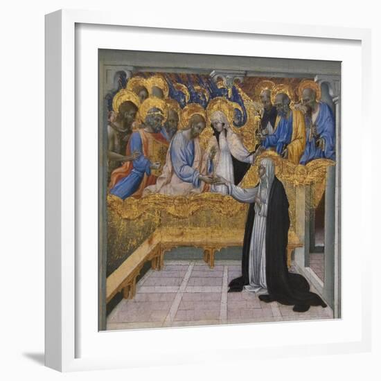 Mystic Marriage of Saint Catherine of Siena-Giovanni di Paolo-Framed Art Print