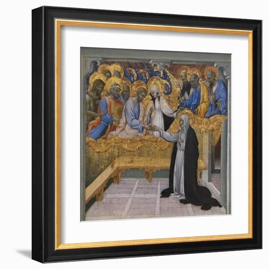 Mystic Marriage of Saint Catherine of Siena-Giovanni di Paolo-Framed Art Print