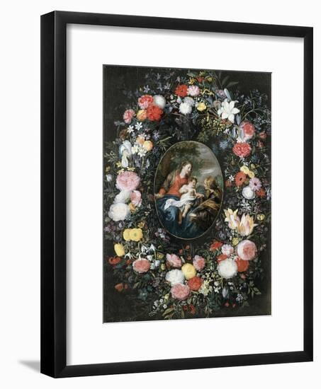 Mystic Marriage of Saint Catherine-Jan Brueghel the Elder-Framed Giclee Print