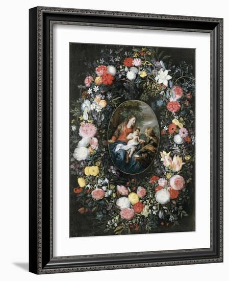 Mystic Marriage of Saint Catherine-Jan Brueghel the Elder-Framed Giclee Print