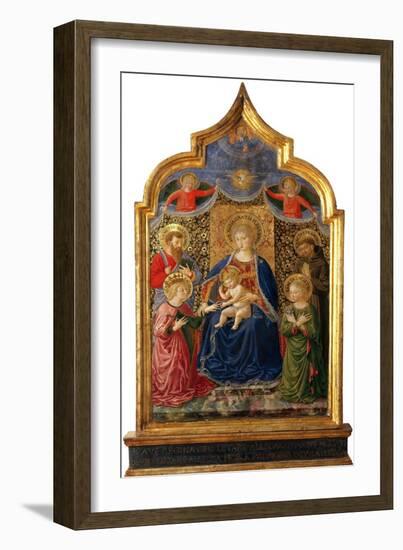 Mystic Marriage of Saint Catherine-Benozzo Gozzoli-Framed Giclee Print