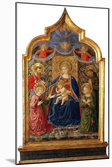 Mystic Marriage of Saint Catherine-Benozzo Gozzoli-Mounted Giclee Print