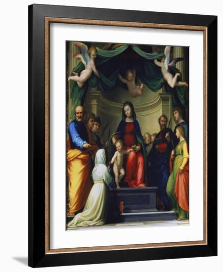 Mystic Marriage of St. Catherine of Siena, in the Presence of Eight Saints-Fra Bartolomeo-Framed Giclee Print