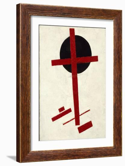 Mystic Suprematism (Black Cross on Red Oval) Par Malevich, Kasimir Severinovich (1878-1935), 1920-1-Kazimir Severinovich Malevich-Framed Giclee Print