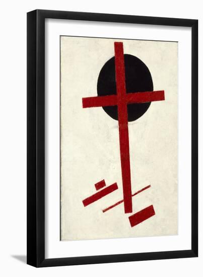 Mystic Suprematism (Black Cross on Red Oval) Par Malevich, Kasimir Severinovich (1878-1935), 1920-1-Kazimir Severinovich Malevich-Framed Giclee Print