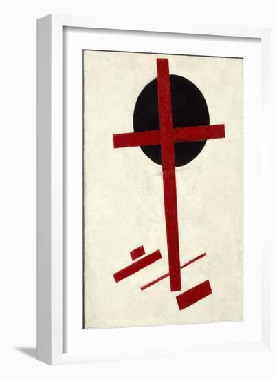 Mystic Suprematism (Black Cross on Red Oval) Par Malevich, Kasimir Severinovich (1878-1935), 1920-1-Kazimir Severinovich Malevich-Framed Giclee Print
