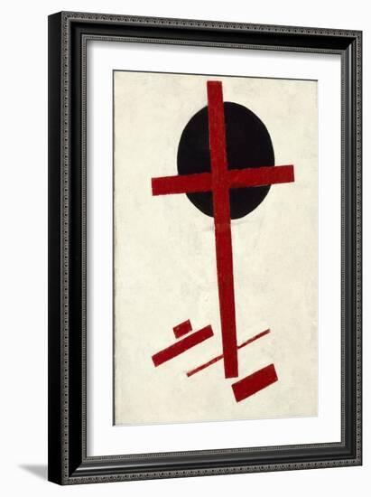 Mystic Suprematism (Black Cross on Red Oval) Par Malevich, Kasimir Severinovich (1878-1935), 1920-1-Kazimir Severinovich Malevich-Framed Giclee Print