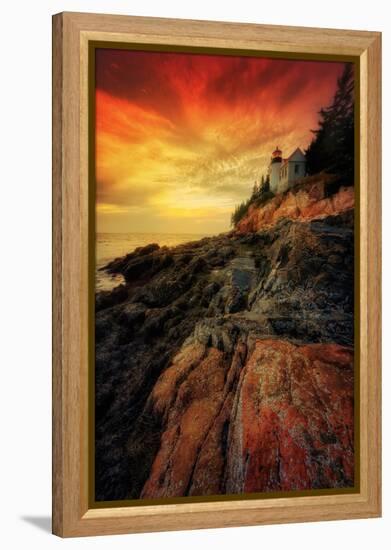 Mystical Bass Harbor Lighthouse, Acadia National Park-Vincent James-Framed Premier Image Canvas