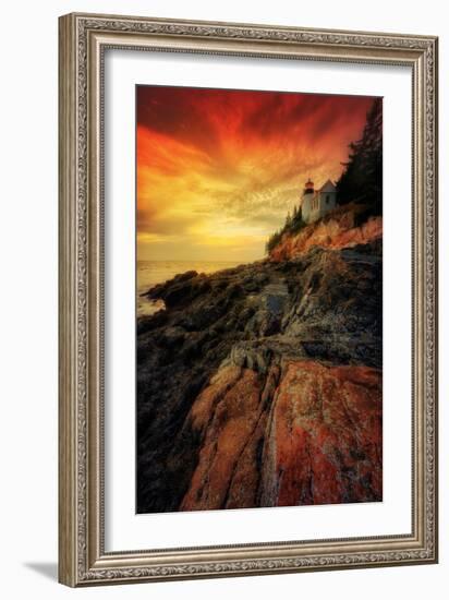 Mystical Bass Harbor Lighthouse, Acadia National Park-Vincent James-Framed Photographic Print