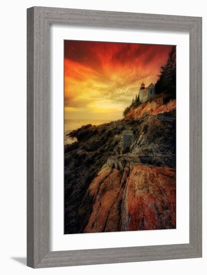 Mystical Bass Harbor Lighthouse, Acadia National Park-Vincent James-Framed Photographic Print