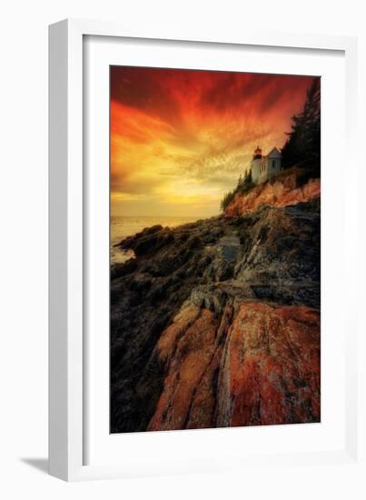 Mystical Bass Harbor Lighthouse, Acadia National Park-Vincent James-Framed Photographic Print