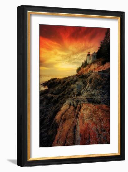 Mystical Bass Harbor Lighthouse, Acadia National Park-Vincent James-Framed Photographic Print