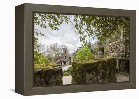 Mystical Constructions of Romanesque Gothic and Renaissance Style Inside Park Quinta Da Regaleira-Roberto Moiola-Framed Premier Image Canvas