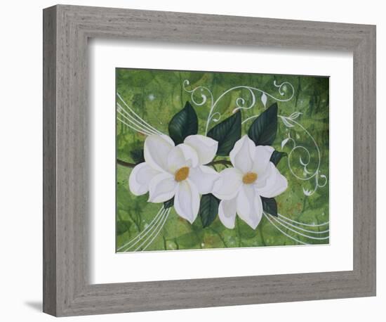 Mystical Magnolias II-Herb Dickinson-Framed Photographic Print