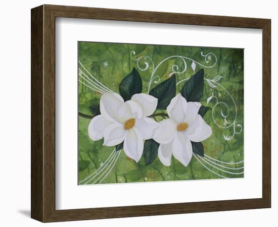 Mystical Magnolias II-Herb Dickinson-Framed Photographic Print