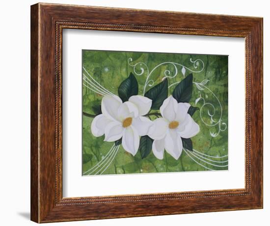 Mystical Magnolias II-Herb Dickinson-Framed Photographic Print