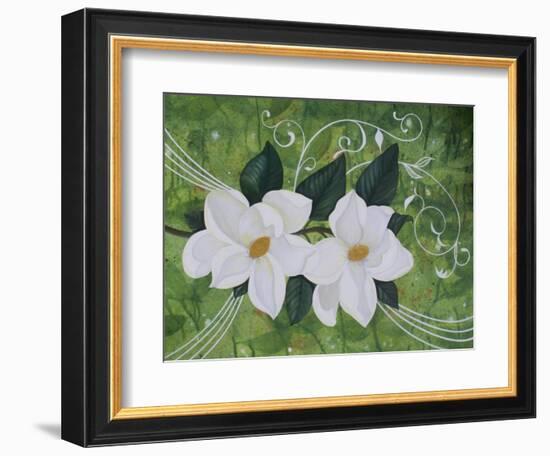 Mystical Magnolias II-Herb Dickinson-Framed Photographic Print
