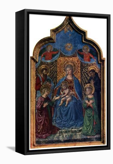 'Mystical Marriage of St Catherine', 1466 (1930).Artist: Benozzo Gozzoli-Benozzo Gozzoli-Framed Premier Image Canvas