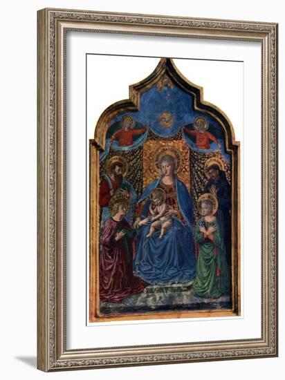 'Mystical Marriage of St Catherine', 1466 (1930).Artist: Benozzo Gozzoli-Benozzo Gozzoli-Framed Giclee Print