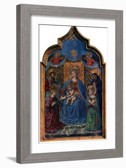 'Mystical Marriage of St Catherine', 1466 (1930).Artist: Benozzo Gozzoli-Benozzo Gozzoli-Framed Giclee Print