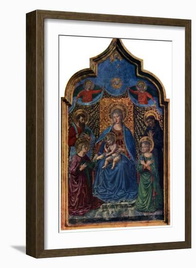 'Mystical Marriage of St Catherine', 1466 (1930).Artist: Benozzo Gozzoli-Benozzo Gozzoli-Framed Giclee Print