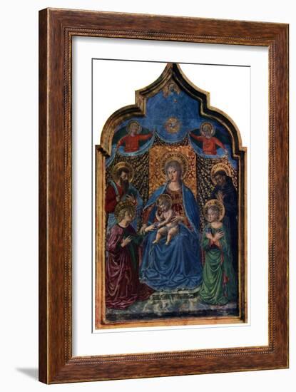 'Mystical Marriage of St Catherine', 1466 (1930).Artist: Benozzo Gozzoli-Benozzo Gozzoli-Framed Giclee Print