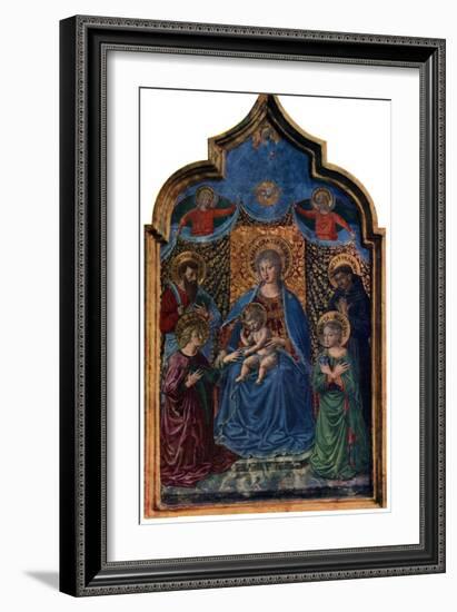 'Mystical Marriage of St Catherine', 1466 (1930).Artist: Benozzo Gozzoli-Benozzo Gozzoli-Framed Giclee Print