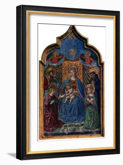 'Mystical Marriage of St Catherine', 1466 (1930).Artist: Benozzo Gozzoli-Benozzo Gozzoli-Framed Giclee Print