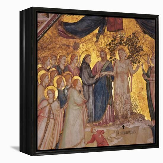 Mystical Marriage of St. Francis to Poverty-Giotto di Bondone-Framed Stretched Canvas