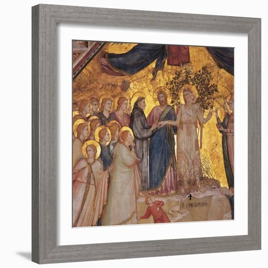 Mystical Marriage of St. Francis to Poverty-Giotto di Bondone-Framed Art Print