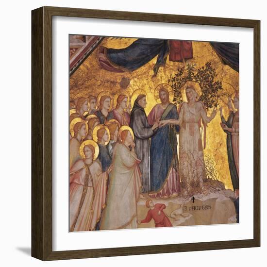 Mystical Marriage of St. Francis to Poverty-Giotto di Bondone-Framed Art Print