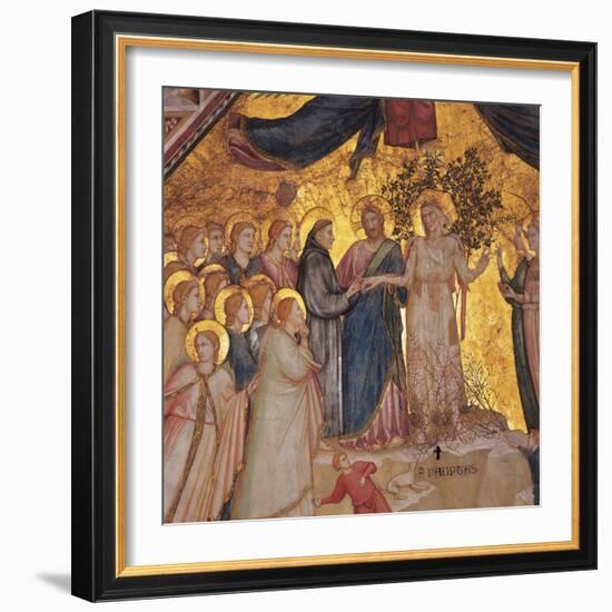 Mystical Marriage of St. Francis to Poverty-Giotto di Bondone-Framed Art Print