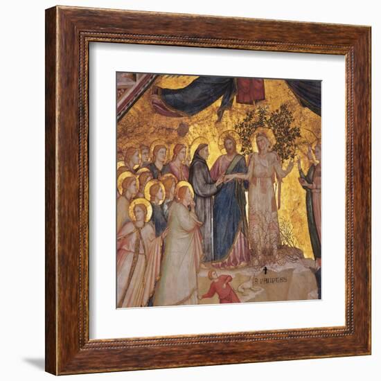 Mystical Marriage of St. Francis to Poverty-Giotto di Bondone-Framed Art Print