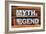 Myth and Legend Words Made from Metallic Letterpress Type on Wooden Tray-Yury Zap-Framed Photographic Print