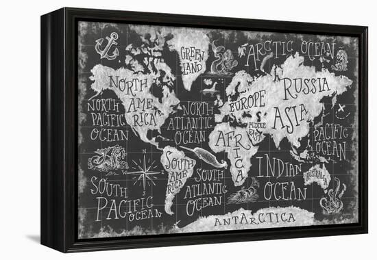 Mythical Map I-Mary Urban-Framed Stretched Canvas