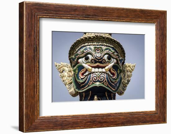 Mythical Temple Guard (Yaksha), Wat Phra Kaew, Bangkok, Thailand-Andrew Taylor-Framed Photographic Print