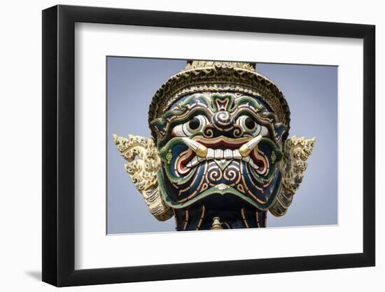 Mythical Temple Guard (Yaksha), Wat Phra Kaew, Bangkok, Thailand-Andrew Taylor-Framed Photographic Print