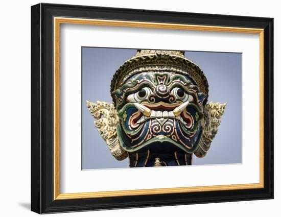 Mythical Temple Guard (Yaksha), Wat Phra Kaew, Bangkok, Thailand-Andrew Taylor-Framed Photographic Print