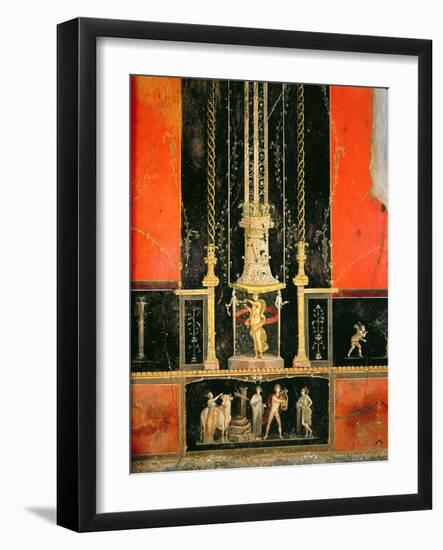 Mythological and Decorative Details from the East Wall in the Lover's Room, Casa Dei Vettii-Roman-Framed Giclee Print