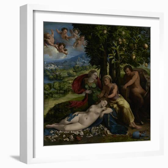 Mythological Scene, c.1524-Dosso Dossi-Framed Giclee Print