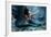 Mythology Being, Mermaid In Underwater Scene, Photo Compilation-coka-Framed Art Print