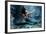 Mythology Being, Mermaid In Underwater Scene, Photo Compilation-coka-Framed Art Print