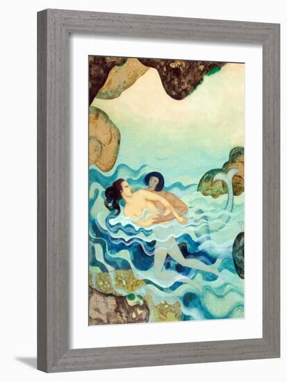 Myths the Ancients Believed - Glaucus and Scylla-Edmund Dulac-Framed Art Print